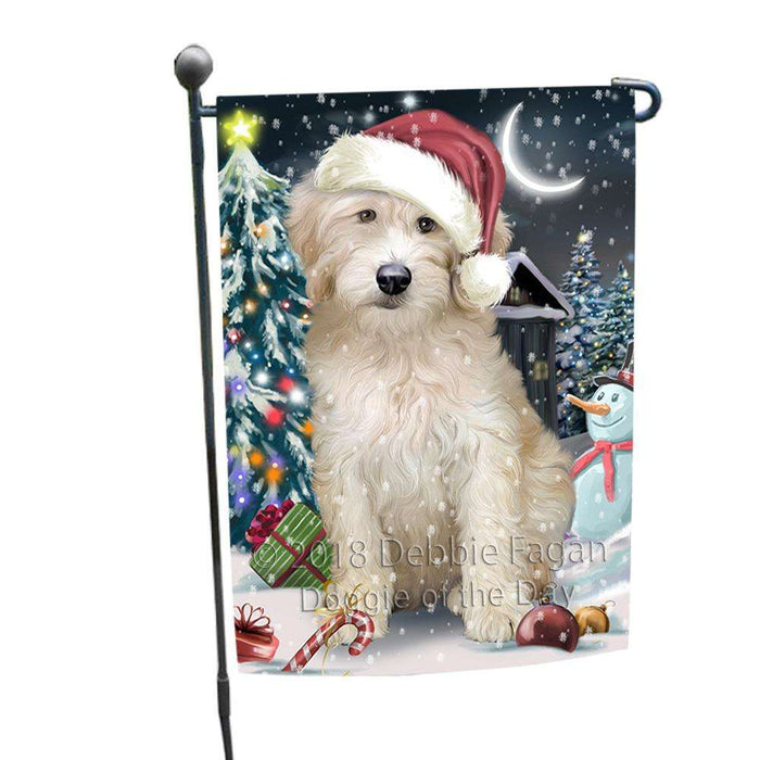 Have a Holly Jolly Goldendoodle Dog Christmas  Garden Flag GFLG51652