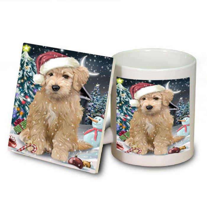 Have a Holly Jolly Goldendoodle Dog Christmas  Mug and Coaster Set MUC51644