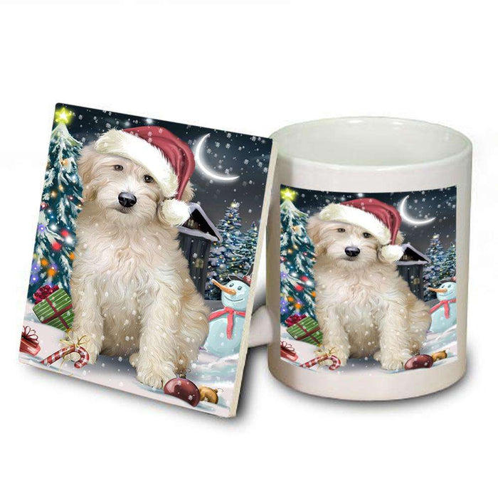 Have a Holly Jolly Goldendoodle Dog Christmas  Mug and Coaster Set MUC51647
