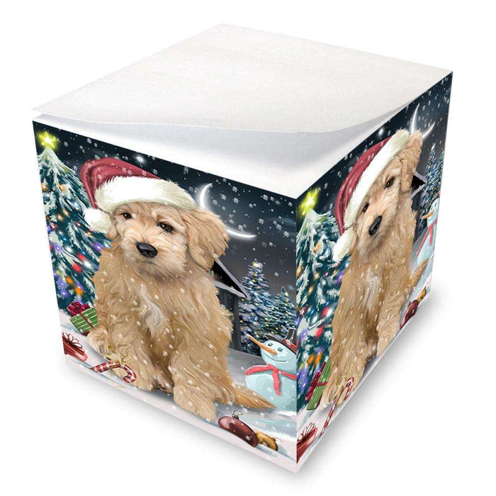 Have a Holly Jolly Goldendoodle Dog Christmas  Note Cube NOC51652