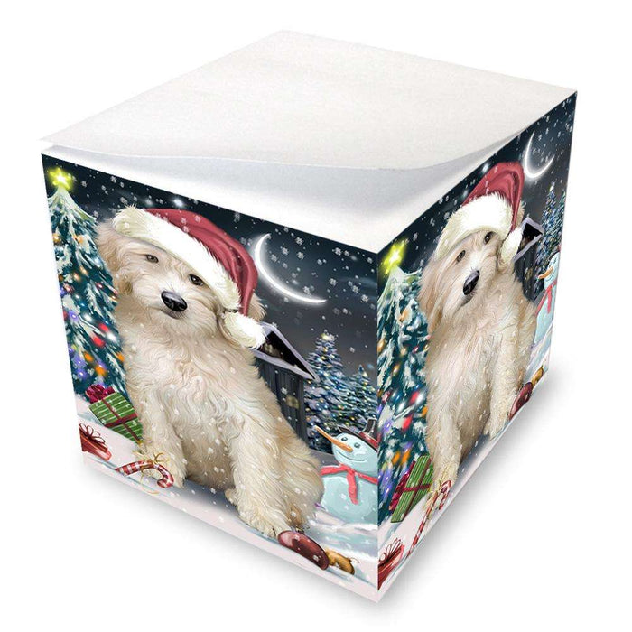Have a Holly Jolly Goldendoodle Dog Christmas  Note Cube NOC51655