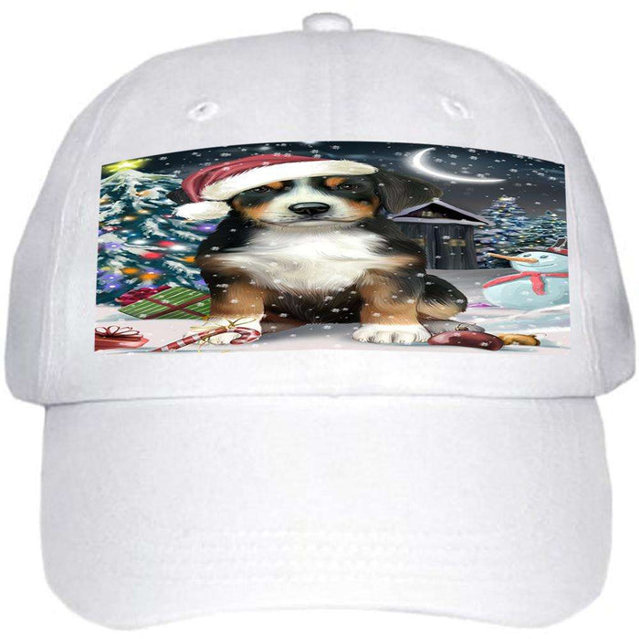 Have a Holly Jolly Greater Swiss Mountain Dog Christmas Ball Hat Cap HAT58701
