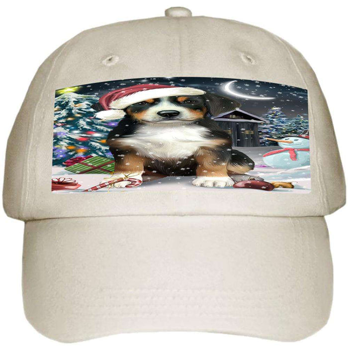 Have a Holly Jolly Greater Swiss Mountain Dog Christmas Ball Hat Cap HAT58701