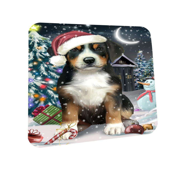 Have a Holly Jolly Greater Swiss Mountain Dog Christmas  Coasters Set of 4 CST51615