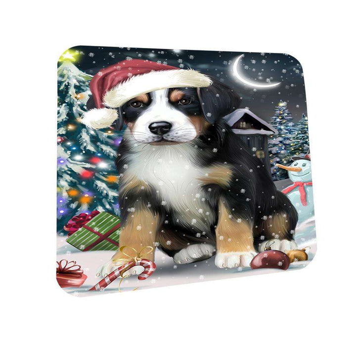 Have a Holly Jolly Greater Swiss Mountain Dog Christmas  Coasters Set of 4 CST51618