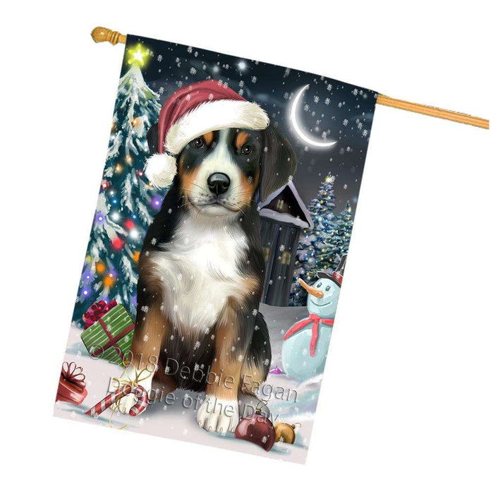 Have a Holly Jolly Greater Swiss Mountain Dog Christmas  House Flag FLG51789