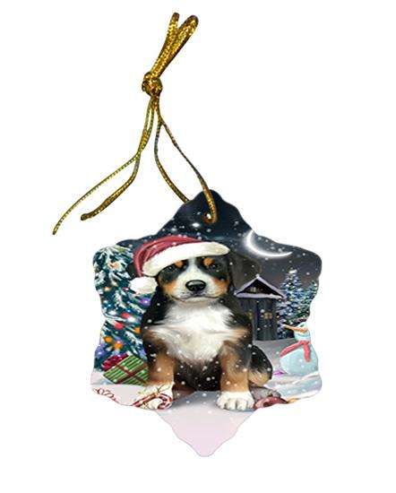 Have a Holly Jolly Greater Swiss Mountain Dog Christmas  Star Porcelain Ornament SPOR51647