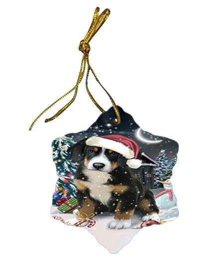Have a Holly Jolly Greater Swiss Mountain Dog Christmas  Star Porcelain Ornament SPOR51648