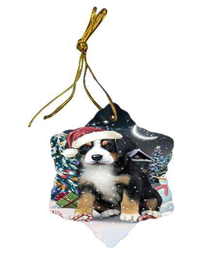Have a Holly Jolly Greater Swiss Mountain Dog Christmas  Star Porcelain Ornament SPOR51650