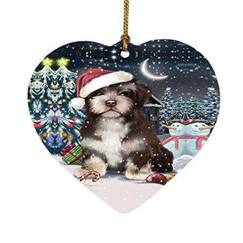 Have a Holly Jolly Havanese Dog Christmas Heart Ornament POR1825