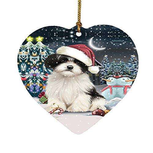 Have a Holly Jolly Havanese Dog Christmas Heart Ornament POR1826