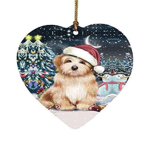 Have a Holly Jolly Havanese Dog Christmas Heart Ornament POR1827