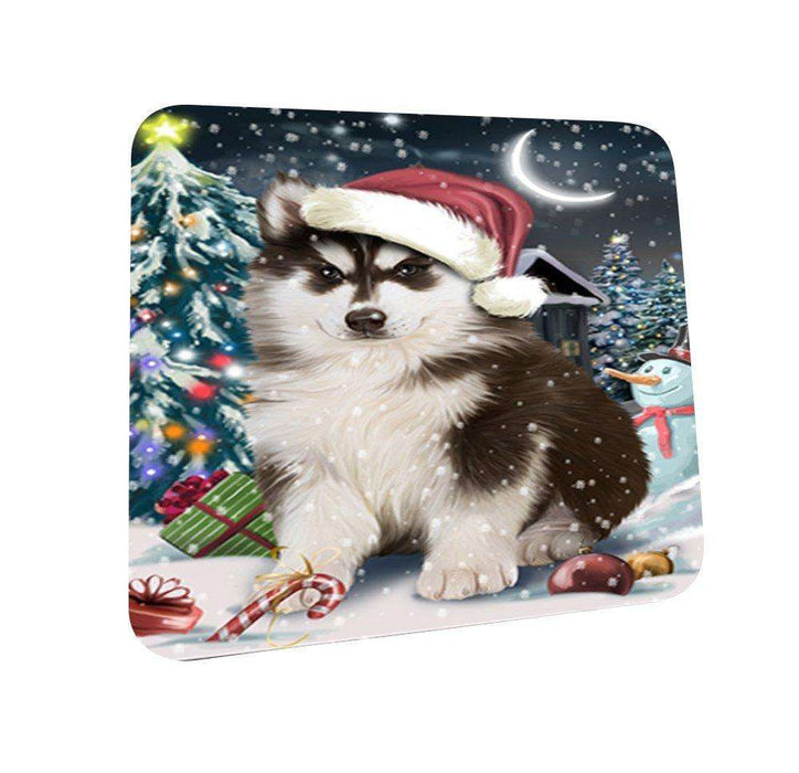 Have a Holly Jolly Husky Dog Christmas Coasters CST027 (Set of 4)
