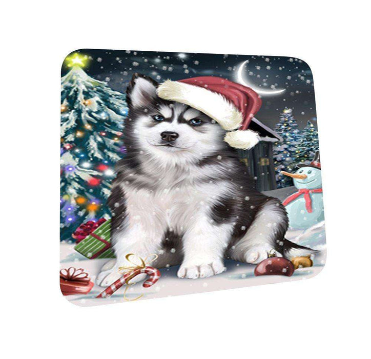 Have a Holly Jolly Husky Dog Christmas Coasters CST028 (Set of 4)