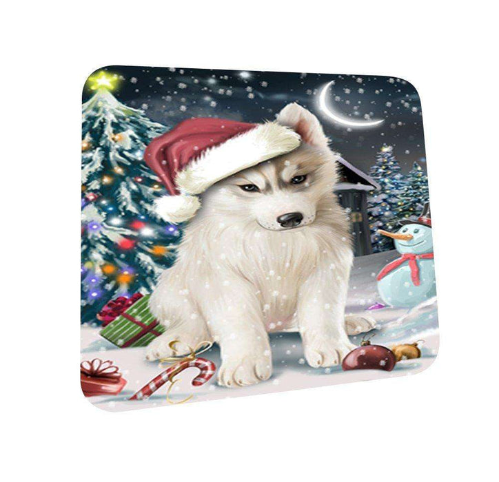 Have a Holly Jolly Husky Dog Christmas Coasters CST029 (Set of 4)