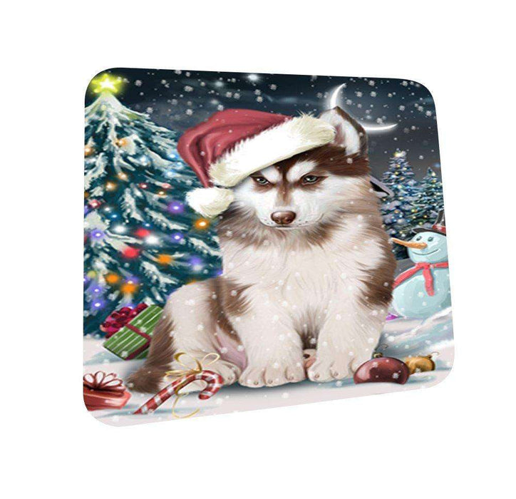 Have a Holly Jolly Husky Dog Christmas Coasters CST030 (Set of 4)