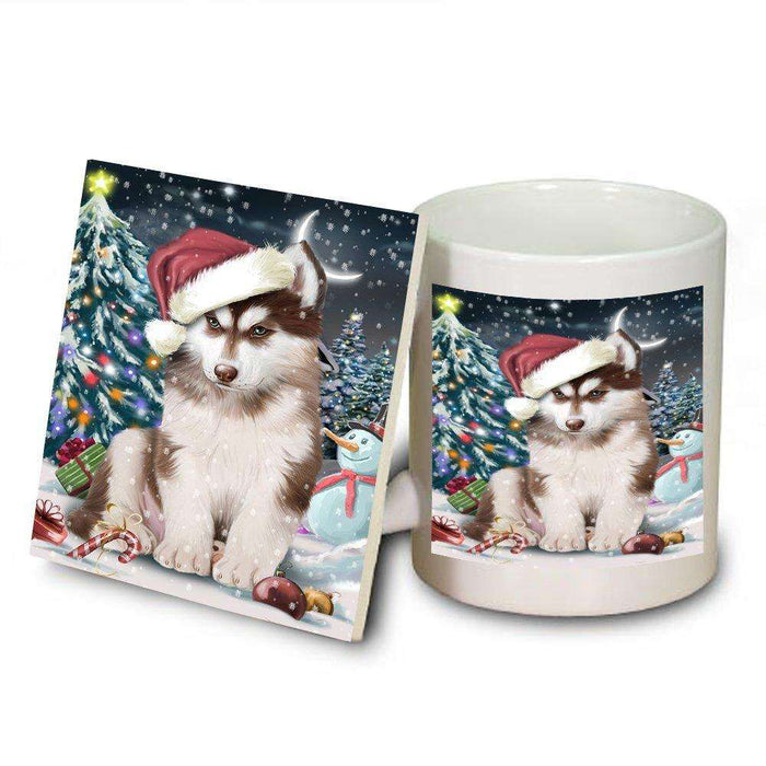Have a Holly Jolly Husky Dog Christmas Mug and Coaster Set MUC0124