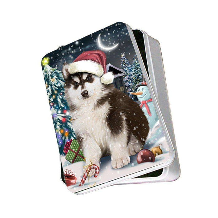 Have a Holly Jolly Husky Dog Christmas Photo Storage Tin PTIN0121