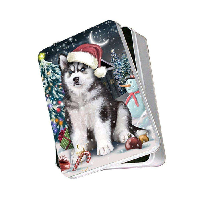 Have a Holly Jolly Husky Dog Christmas Photo Storage Tin PTIN0122
