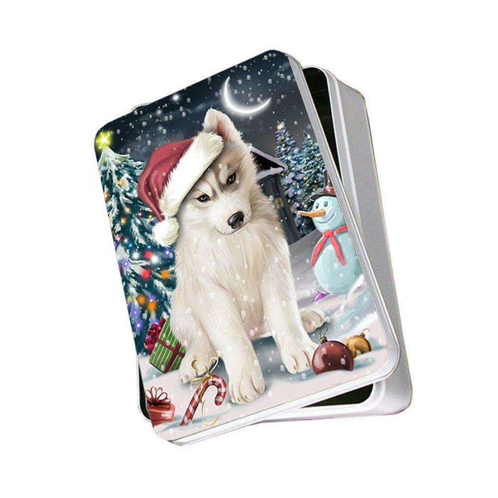 Have a Holly Jolly Husky Dog Christmas Photo Storage Tin PTIN0123