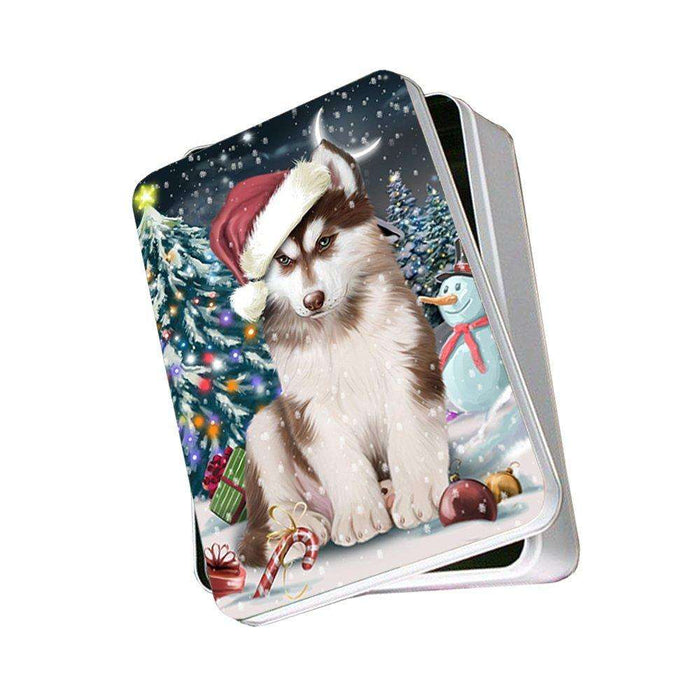 Have a Holly Jolly Husky Dog Christmas Photo Storage Tin PTIN0124