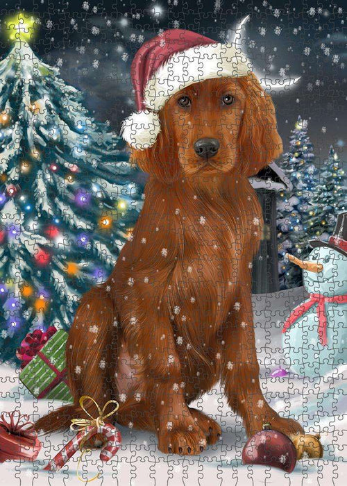 Have a Holly Jolly Irish Setter Dog Christmas Puzzle with Photo Tin PUZL59067