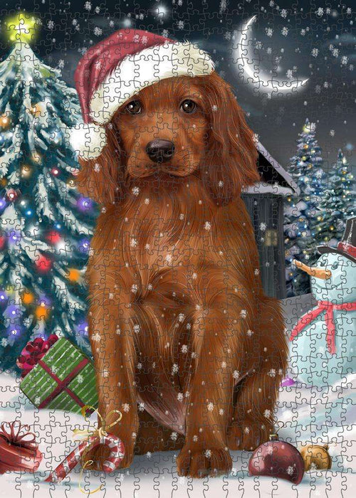 Have a Holly Jolly Irish Setter Dog Christmas Puzzle with Photo Tin PUZL59070