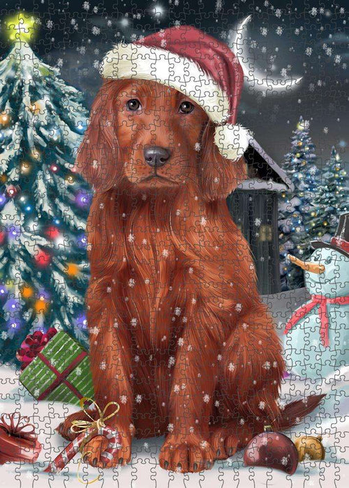 Have a Holly Jolly Irish Setter Dog Christmas Puzzle with Photo Tin PUZL59076