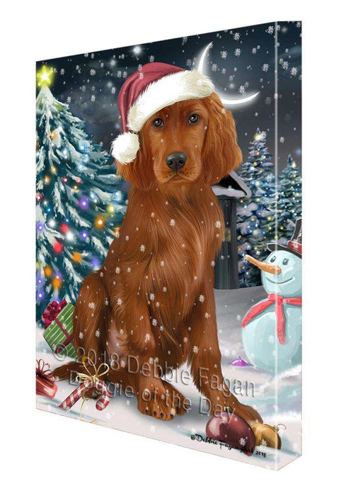 Have a Holly Jolly Irish Setter Dog Christmas  Canvas Print Wall Art Décor CVS82205