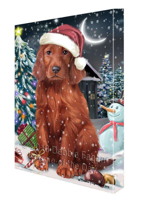 Have a Holly Jolly Irish Setter Dog Christmas  Canvas Print Wall Art Décor CVS82232