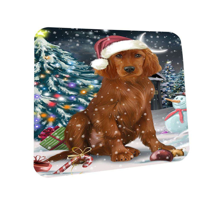 Have a Holly Jolly Irish Setter Dog Christmas  Coasters Set of 4 CST51619