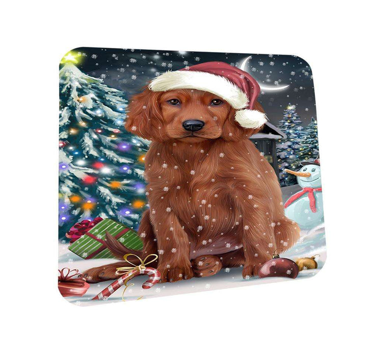 Have a Holly Jolly Irish Setter Dog Christmas  Coasters Set of 4 CST51621