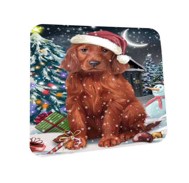 Have a Holly Jolly Irish Setter Dog Christmas  Coasters Set of 4 CST51622