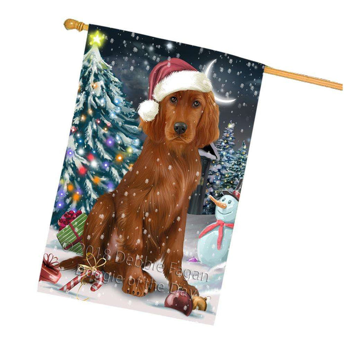 Have a Holly Jolly Irish Setter Dog Christmas  House Flag FLG51793