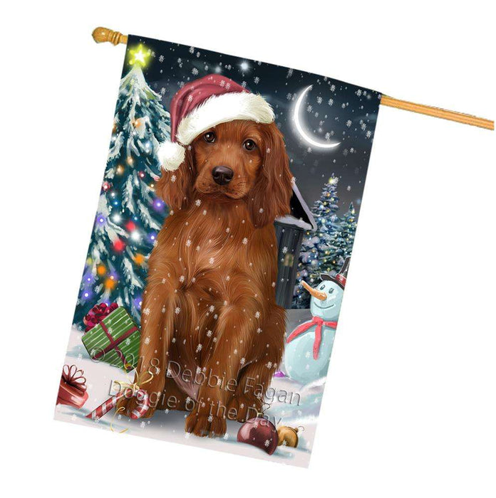 Have a Holly Jolly Irish Setter Dog Christmas  House Flag FLG51794