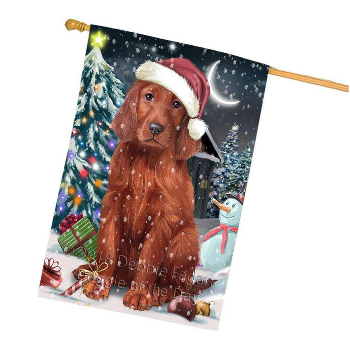 Have a Holly Jolly Irish Setter Dog Christmas  House Flag FLG51796