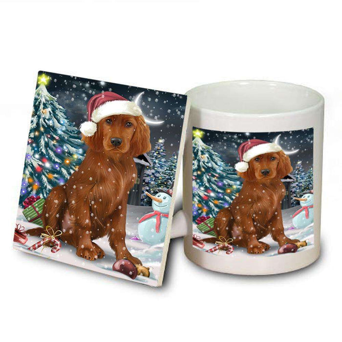 Have a Holly Jolly Irish Setter Dog Christmas  Mug and Coaster Set MUC51652
