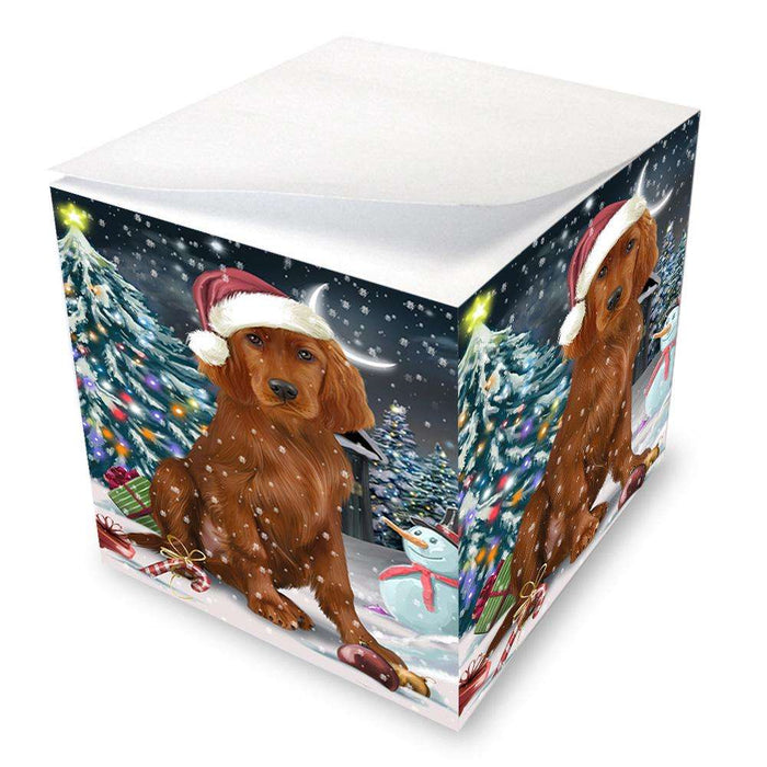 Have a Holly Jolly Irish Setter Dog Christmas  Note Cube NOC51660