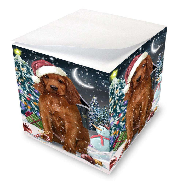Have a Holly Jolly Irish Setter Dog Christmas  Note Cube NOC51661