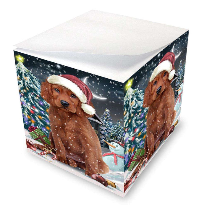 Have a Holly Jolly Irish Setter Dog Christmas  Note Cube NOC51662