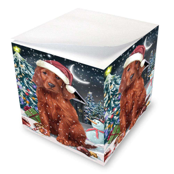 Have a Holly Jolly Irish Setter Dog Christmas  Note Cube NOC51663