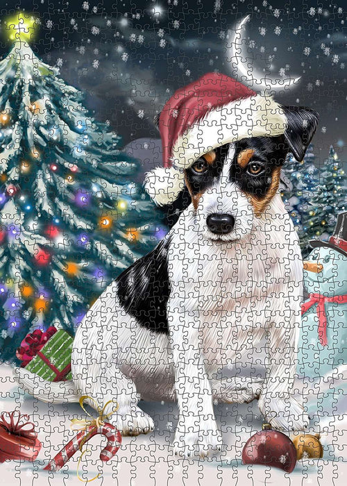 Have a Holly Jolly Jack Russell Dog Christmas Puzzle with Photo Tin PUZL1944