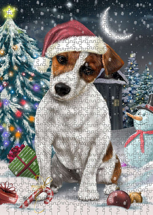 Have a Holly Jolly Jack Russell Dog Christmas Puzzle with Photo Tin PUZL1947