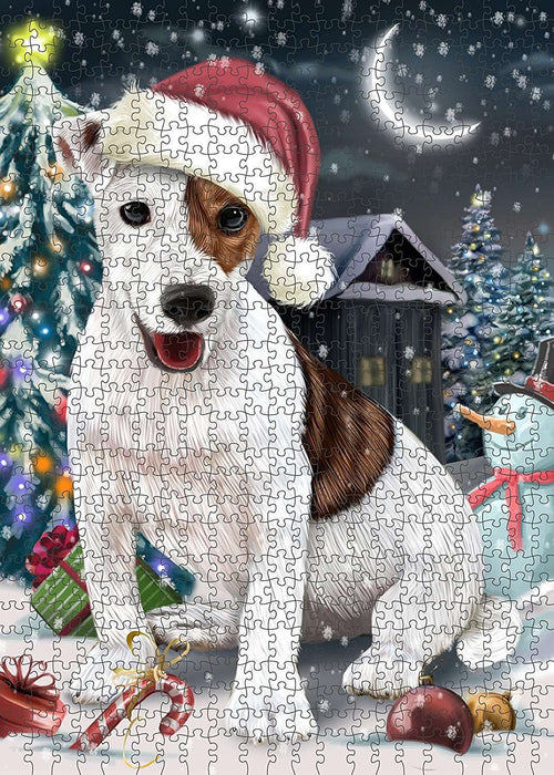Have a Holly Jolly Jack Russell Dog Christmas Puzzle with Photo Tin PUZL1950