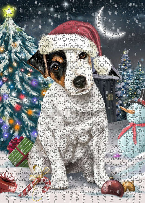 Have a Holly Jolly Jack Russell Dog Christmas Puzzle with Photo Tin PUZL1953