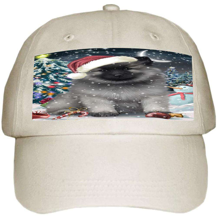 Have a Holly Jolly Keeshond Dog Christmas Ball Hat Cap HAT58725