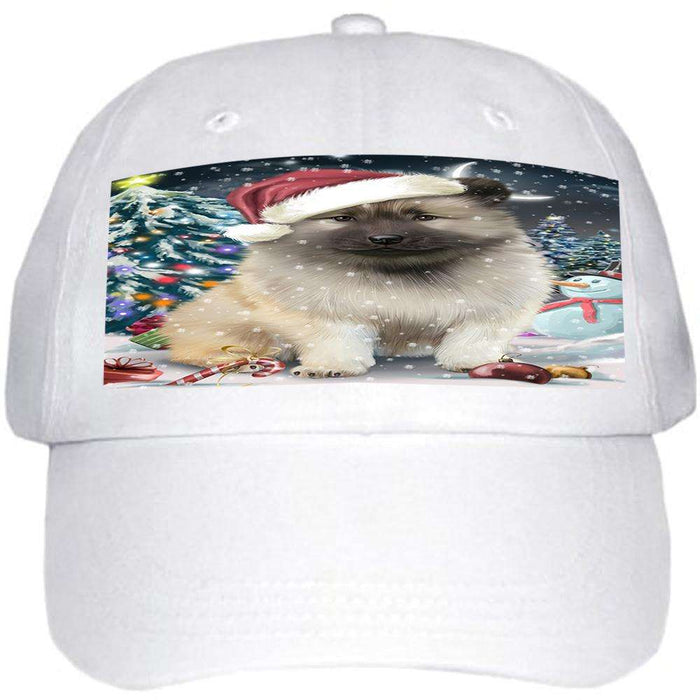 Have a Holly Jolly Keeshond Dog Christmas Ball Hat Cap HAT58728