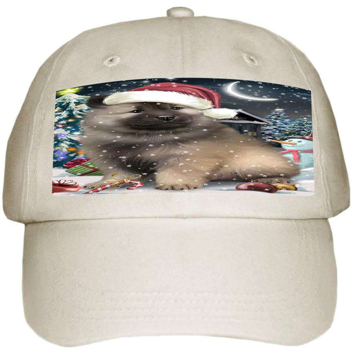 Have a Holly Jolly Keeshond Dog Christmas Ball Hat Cap HAT58731