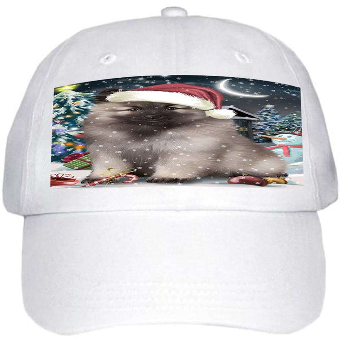 Have a Holly Jolly Keeshond Dog Christmas Ball Hat Cap HAT58734