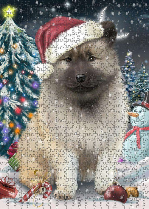 Have a Holly Jolly Keeshond Dog Christmas Puzzle with Photo Tin PUZL59082
